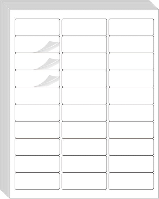 8.5"×11" Address Labels 600 Labels Sticker Paper for Laser/Inkjet Printer, 1" x 2-5/8" mailing Label- White