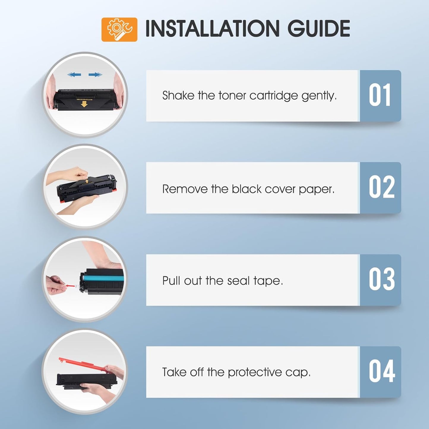 305X 305A Toner Cartridge 4-Piece Combo Pack Compatible for HP 305X 305A CE410X CE411X CE412X CE413X for HP Laserjet Pro 400 Color MFP M451nw M475dn M451dn M351 M375 M451 M475 Series Printer