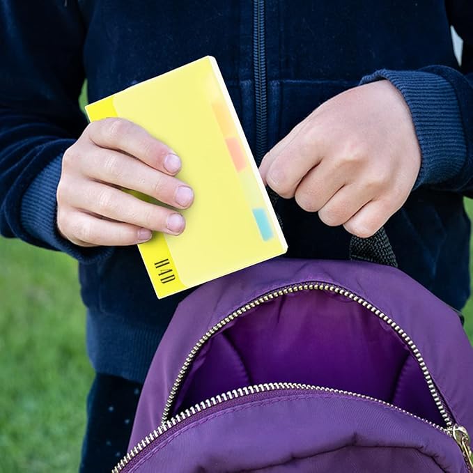 H4D 3x5 Index Card Case with 100 Heavyweight Ruled Index Cards and Dividers, Lime Green