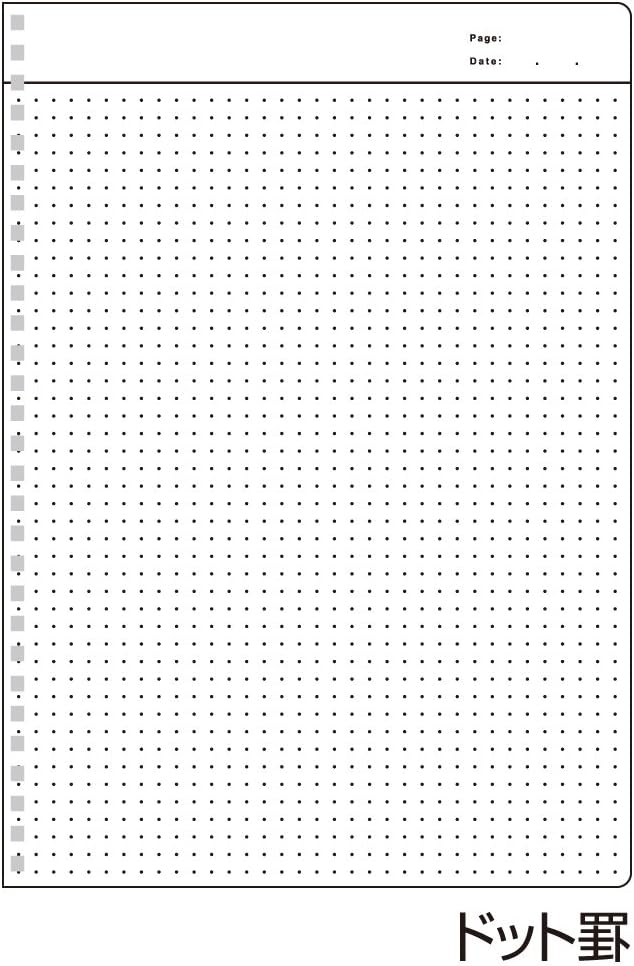 Kyoku PTD03SV FOBCOOP Ring Notebook, Dot Ruled, B5, Silver