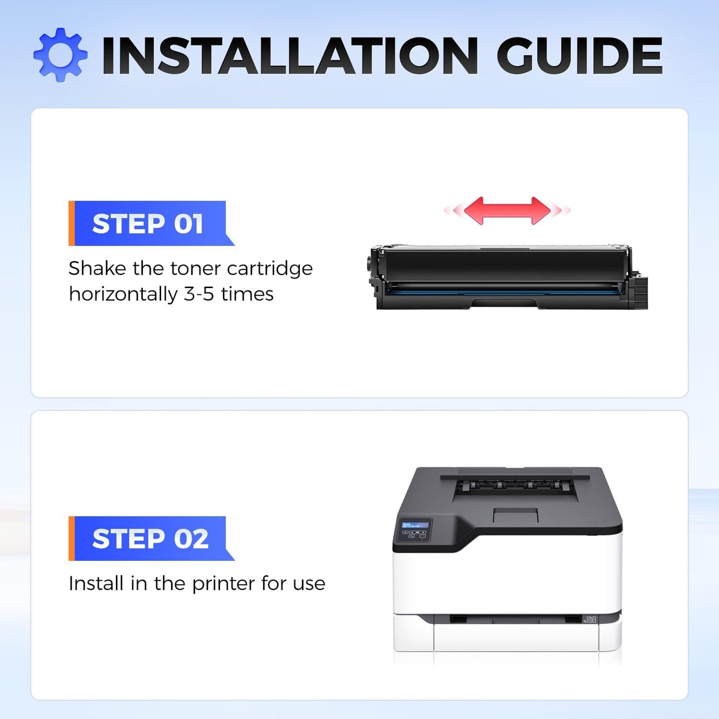 20N10K0 20N10C0 20N10M0 20N10Y0 Toner Cartridge Set（4-Pack with chip） Replacement Compatible for Lexmark Color CS331dw CS431dw CX331adwe CX431adw Laser Printer All-in-One（Black Cyan Magenta Yellow）
