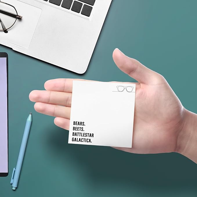 Funny Sticky Notes Cute 4 Pads, Office Sticky Note Pads, CPR Certified, World's Best Boss, Cute Sticky Notes Office Desk Gifts, Self-Stick Note Pads Bulk, Set of 4