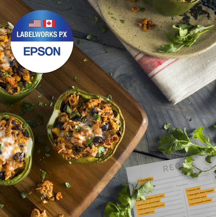 Epson LABELWORKS 224BMYPX Genuine PET (Polyester) Tape Cartridge - Black on Matte Yellow Designer Craft Label Maker Tape - 1" (24MM) Wide, 26'