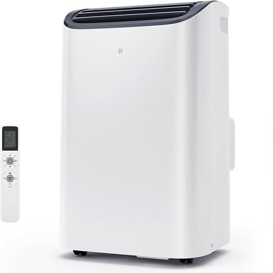 EUHOMY 12,000 BTU Portable Air Conditioners, 4-in-1 Portable Air Conditioner Up to 550 Sq.Ft, Portable AC Unit with Cool, Sleep, Dehumidifier, Fan Mode, Timer, Low Noise, Installation Kit, Apartment