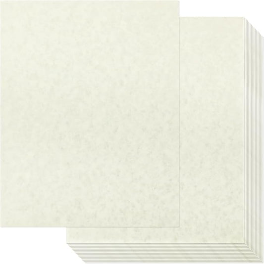 Epakh 200 Sheets Old Age Parchment Paper 8.5 x 11 Inch Standard Letter Vintage Colored Old Parchment Semblance Double Side Printing Paper(Lvory)