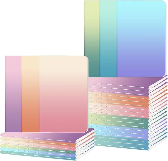 Ddaowanx Small Lined Notepads, Bulk Cute Mini Journals,3.5 x 5.5 Inches,72 Pages, Pocket Notebooks Set Colorful Cover Notebooks for Kids, Party Favors (30)