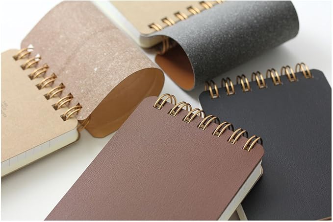 DESIGNPHIL Midori 11799006 Notepad WM Ring Memo Grain Dark Brown