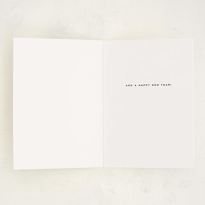 Minted Enchanted Christmas Cards, 8 Cards with 8 White Envelopes, Holiday Card with Timeless Christmas Tree Design, Folded 5x7 Card, Silver Foil-Pressed, Luxurious Paper, Interior Message Included