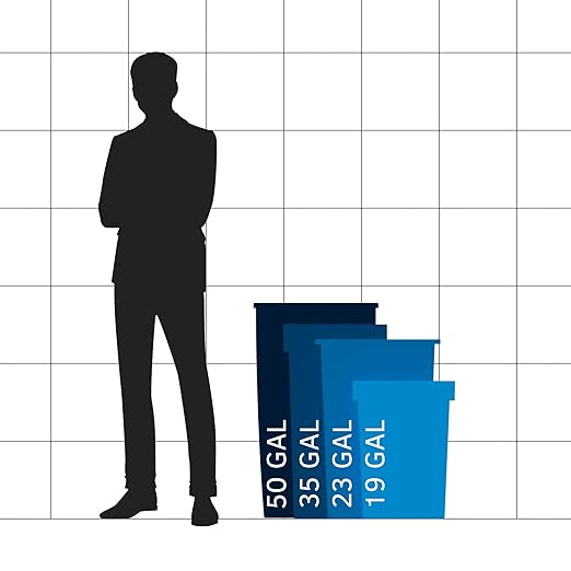 23 Gallon Grey Square Commercial Trash Can