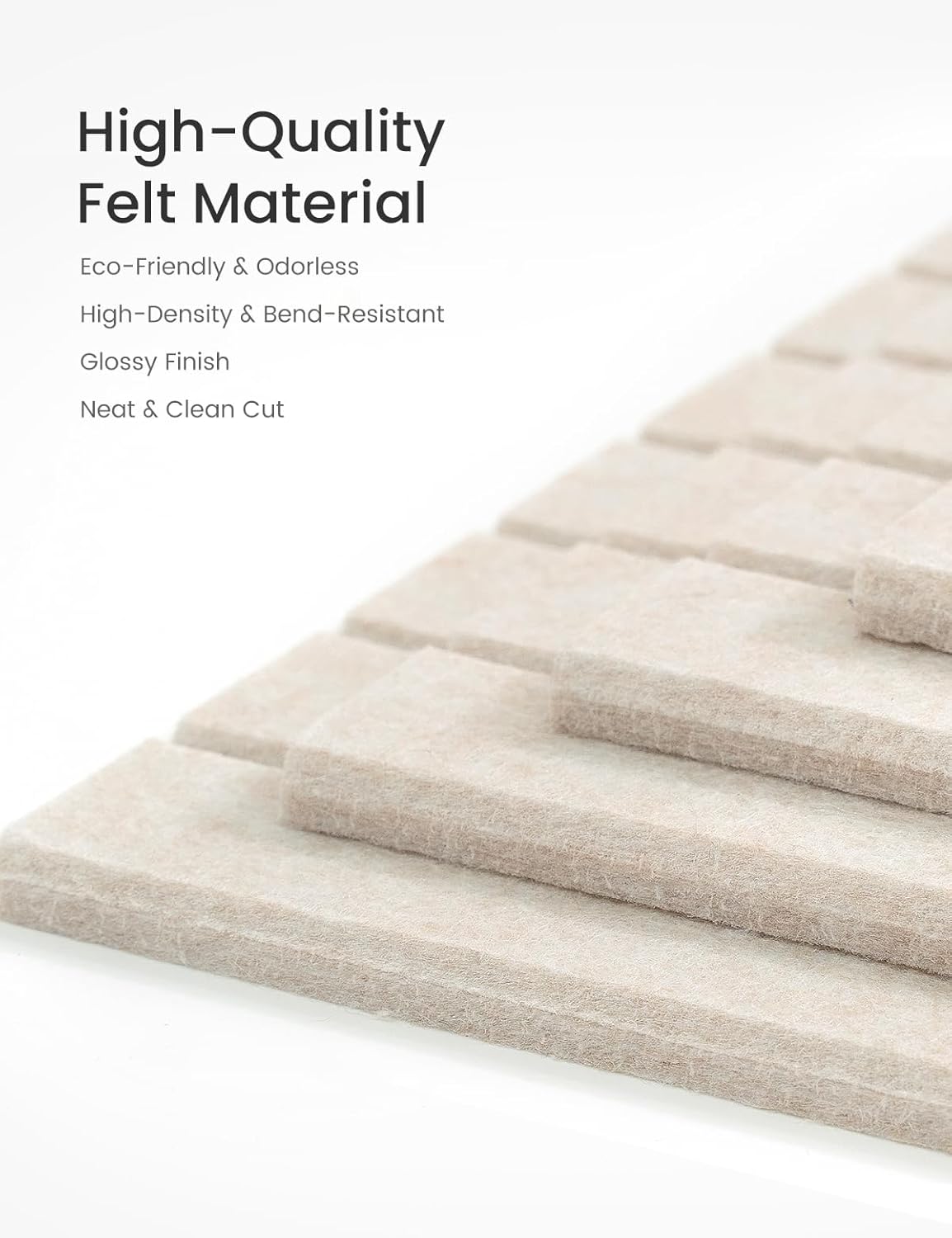 Bumusty Large Cork Board Alternative-47 x35 Felt Bulletin Board Tiles, with 30 Pushpins, 70 Adhesive Tabs, 12-Pack Slat Wall Paneling, Cork Boards for Office Push Pin Board Felt Board-Oatmeal