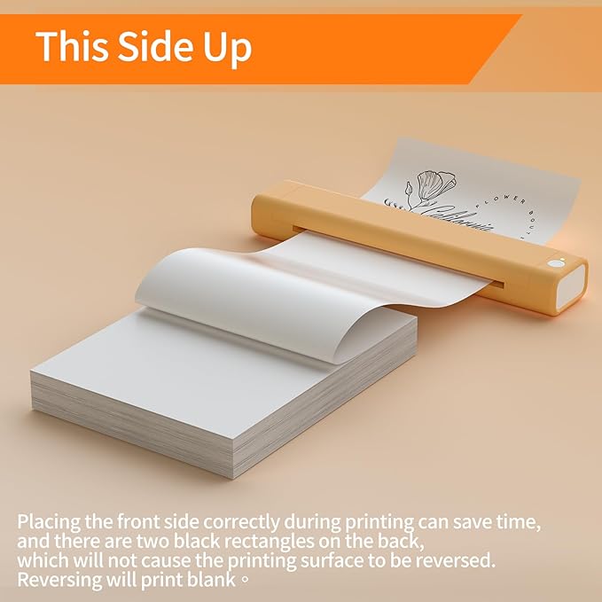 Thermal Printer Paper 8.5” x 11”, US Letter Thermal Papers, Continuous Thermal Printer Paper, Multipurpose Thermal Paper for Portable Thermal Printers,JADENS/Itari M08F Printers,200 Sheet.