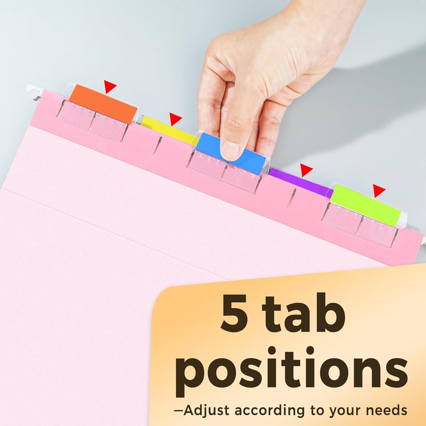 SUNEE 25 Pack Hanging File Folders, Bright Folders, Hanging File Folders Letter Size with 1/5-cut Tabs, Stay Organized for Your Home and Office Bulk File and Documents