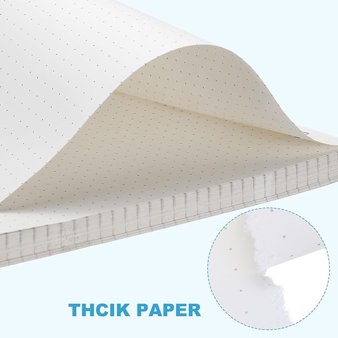 PATIKIL B5 Dot Grid Paper 9-Ring Binder Loose Leaf Planner Filler Paper Planner Inserts, 80 Sheets/160 Pages, Lined