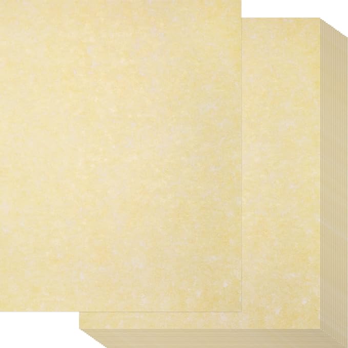 Epakh 200 Sheets Old Age Parchment Paper 8.5 x 11 Inch Standard Letter Vintage Colored Old Parchment Semblance Double Side Printing Paper(Light Beige)