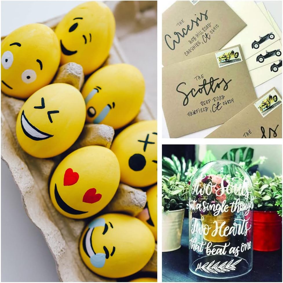 Overseas Permanent Paint Pens Pink Markers - 2 Pack Single color Oil Based Paint Markers, Medium Tip, Quick Drying and Waterproof Marker Pen for Metal, Rock Painting, Wood, Plastic, Canvas, Mugs