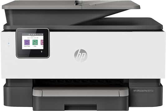 HP OfficeJet Pro 9015e Wireless Color All-in-One Printer with bonus 6 months Instant ink with HP+ (1G5L3A),Gray