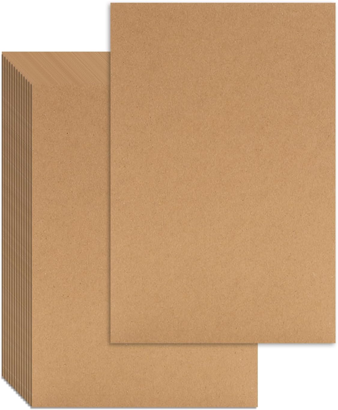 25 Pcs Book Board, Binder Board, Cover Board, Heavy Duty Chipboard for Book Binding, DIY Cardboard (Brown, 5 x 7 Inch 80PT)