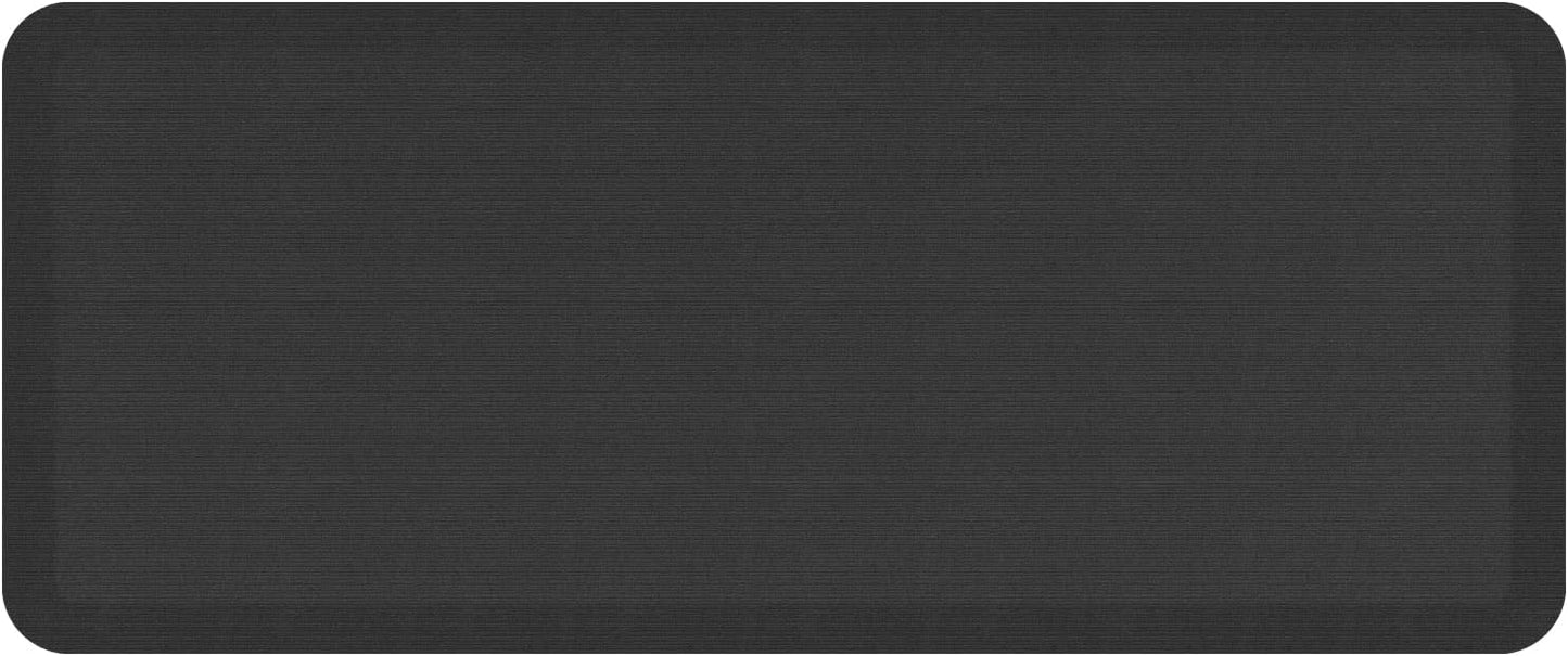 NewLife by GelPro Anti-Fatigue Designer Comfort Kitchen Floor Mat, 20"x48", Grasscloth Charcoal Stain Resistant Surface with 3/4" Thick Ergo-Foam Core for Health and Wellness