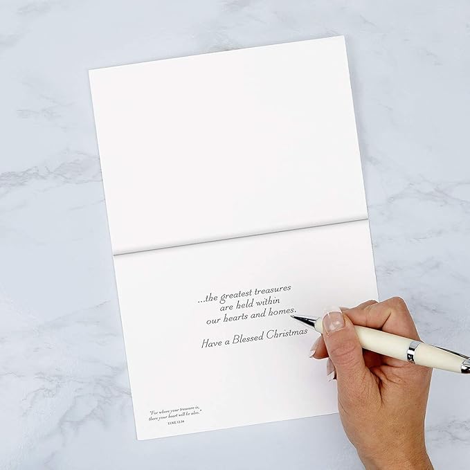 Current Winter Home Religious Christmas Cards with Envelopes - Set of 18 Large 5 x 7-Inch Folded Cards, Faith Holiday Greeting Card Value Pack