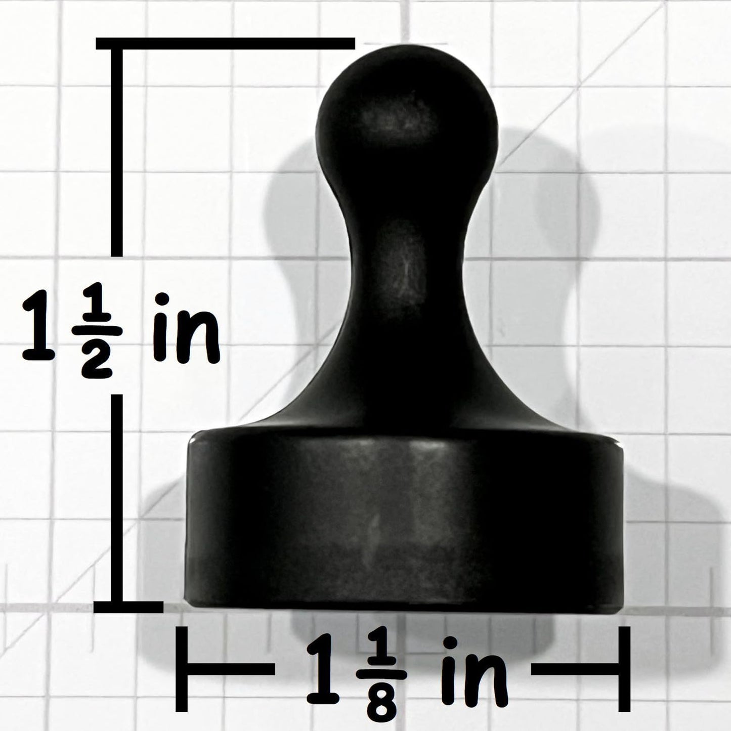 GLASSBOARD STUDIO Powerful Neodymium Magnets, Pawn-Shaped - Strong Fridge/Refrigerator and Whiteboard Magnet, Ideal for Office, Kitchen, Crafts - Rare Earth, Heavy Duty (3, Breezy Blue)