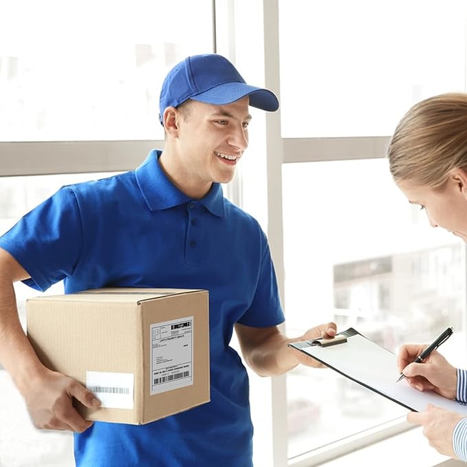 MFLABEL® 24 Rolls of 450 Labels 4x6 Direct Thermal Shipping Labels for Zebra 2844 ZP-450 ZP-500 ZP-505