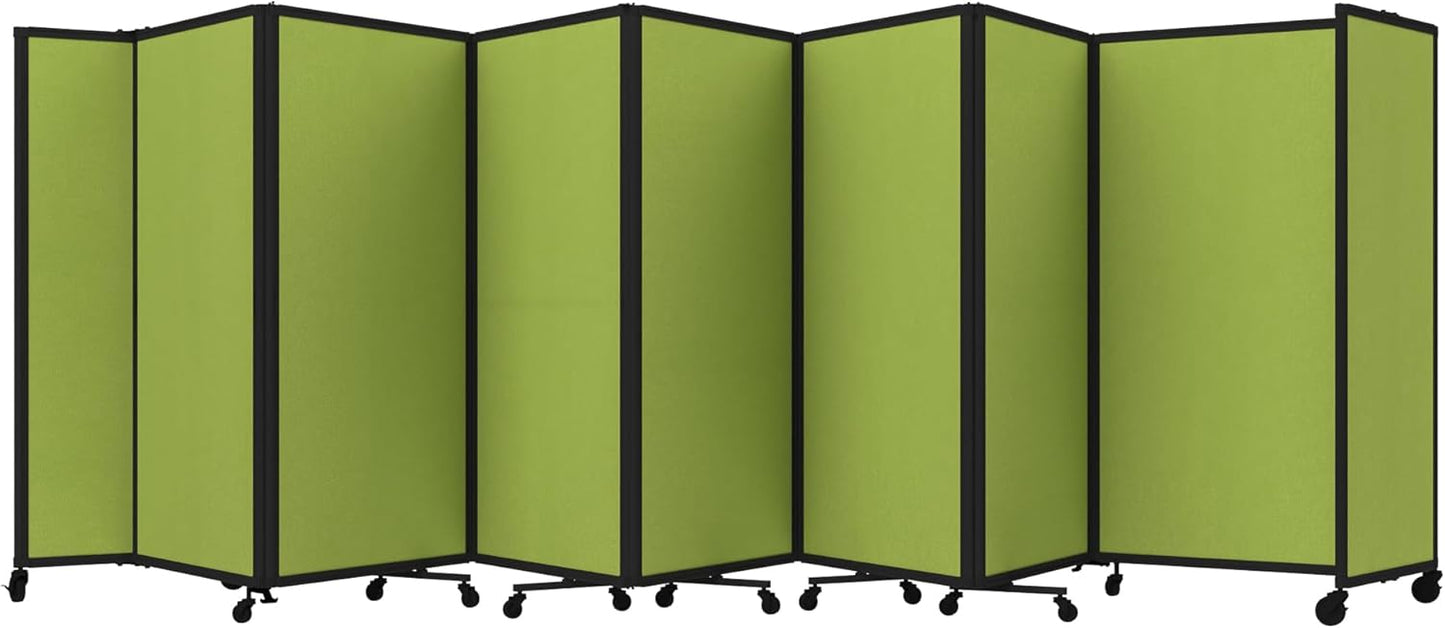 Versare Room Divider 360 Portable Wall Partition | Folding Panels | Large Freestanding Divider | Locking Wheels | Temporary Room Separator