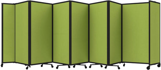 Versare Room Divider 360 Portable Wall Partition | Folding Panels | Large Freestanding Divider | Locking Wheels | Temporary Room Separator