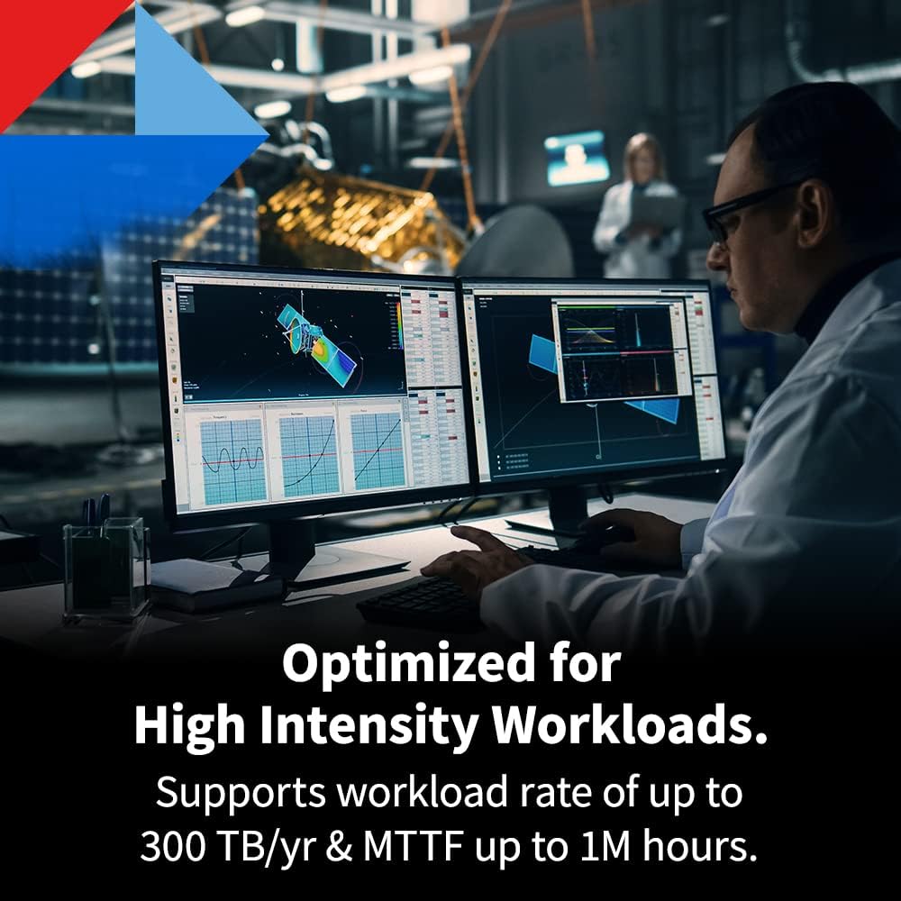 Toshiba X300 PRO 4TB High Workload Performance for Creative Professionals 3.5-Inch Internal Hard Drive – Up to 300 TB/Year Workload Rate CMR SATA 6 GB/s 7200 RPM 512 MB Cache - HDWR740XZSTB