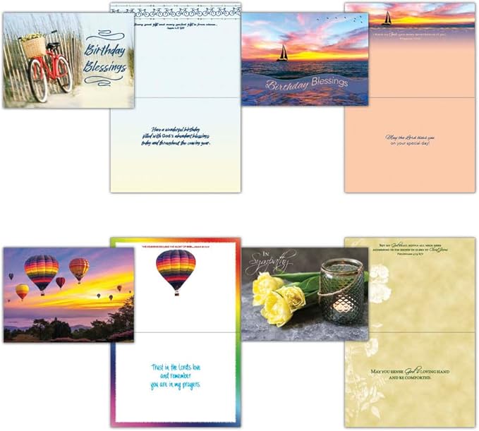 All Occassion Greeting Cards - King James Version Scriptures - Assorted Designs - 48 Count