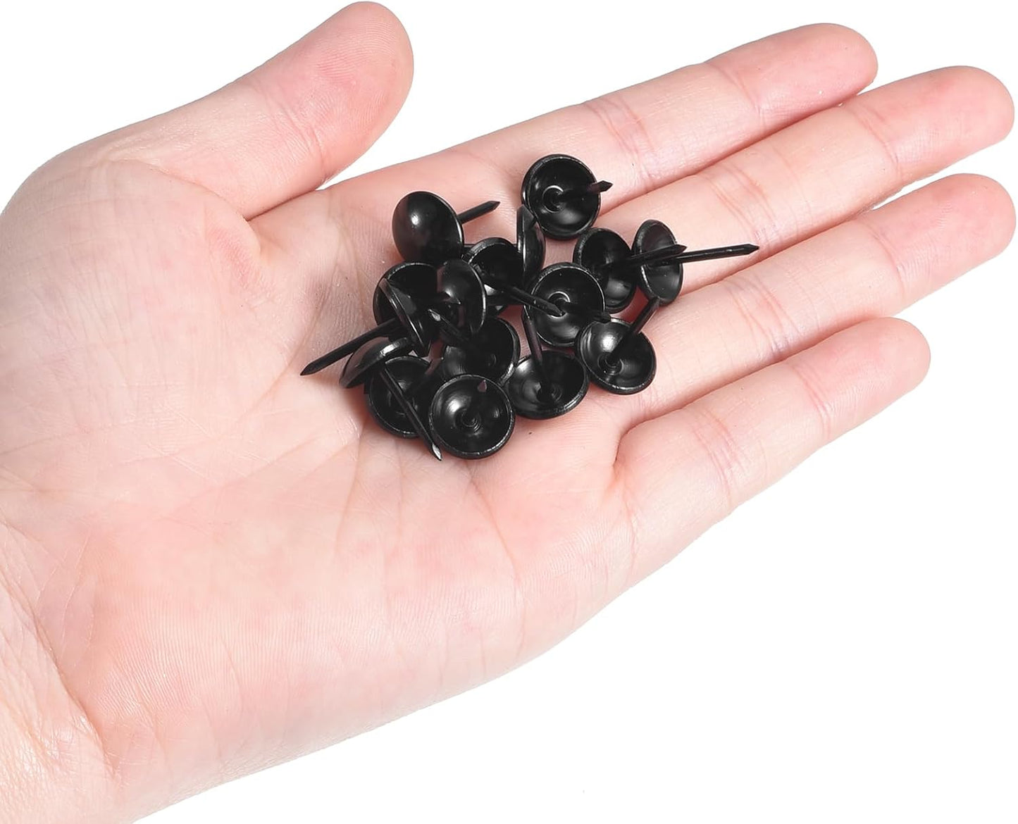 uxcell Upholstery Tacks Nail Pins Furniture, 1000Pcs 11x17mm Thumb Tack Pins Assortment Kit Carbon Steel for Home Sofa DIY Decorative Nail Heads Nails, Black