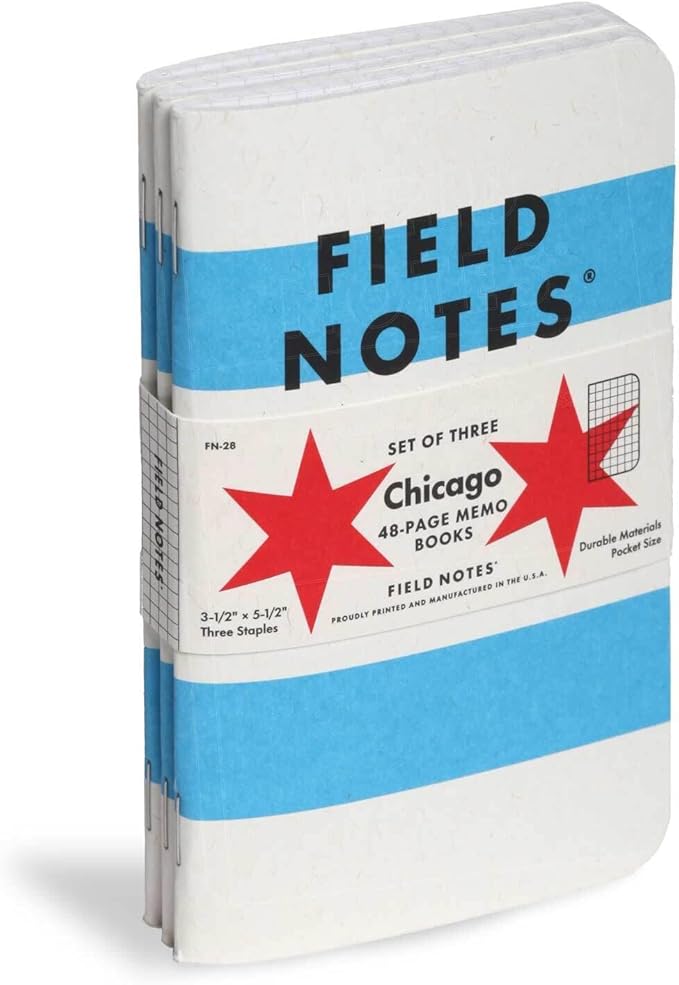 Field Notes: Chicago 3-Pack - Graph Paper - 48 Pages - 3.5" x 5.5"
