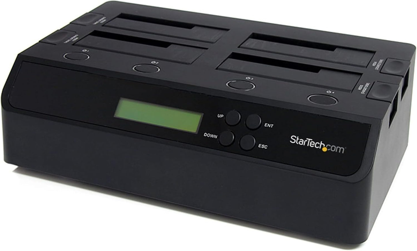 StarTech.com 4-Bay Hard Drive Duplicator and Eraser, External Standalone 1:3 HDD/SSD Cloner/Copier, USB 3.0 / eSATA to SATA Docking Station, Hard Disk Copier / Sanitizer / Wiper Tool (SATDOCK4U3RE)