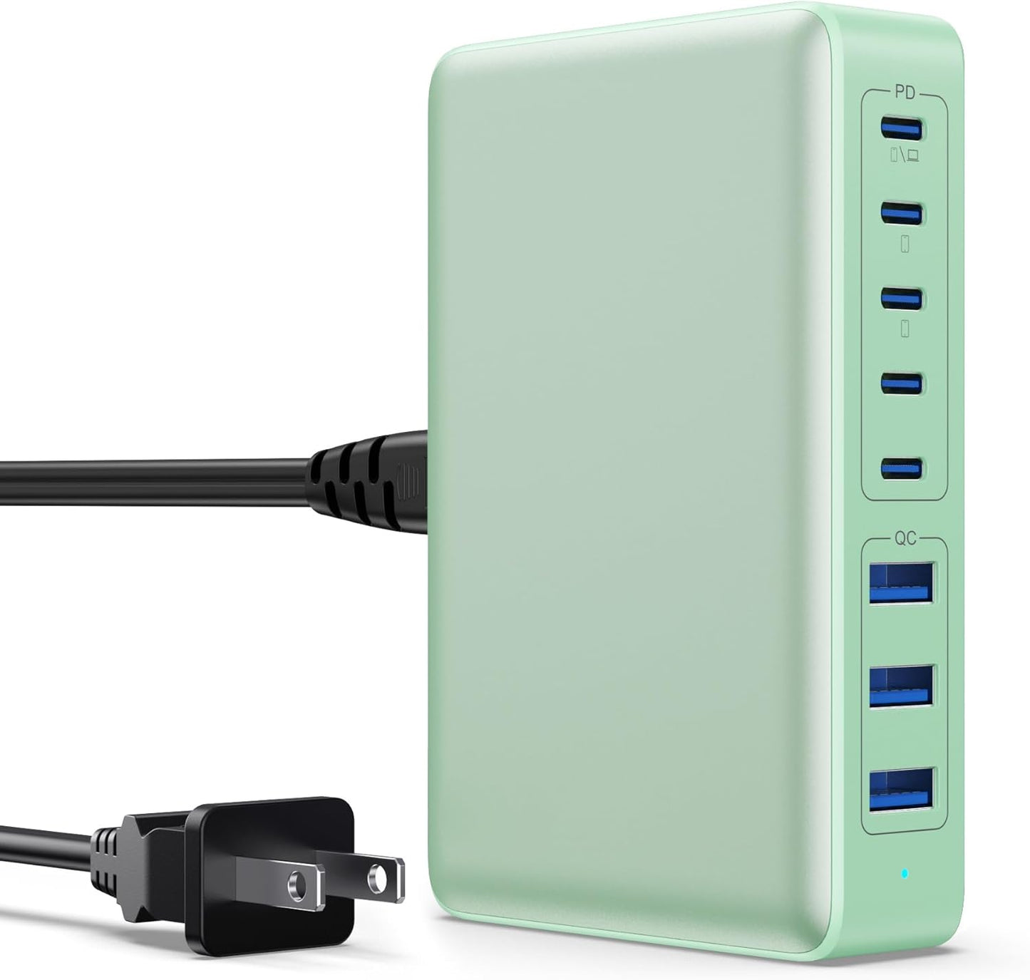 USB C Charger 300W USB C Charger Block 8-Ports GaN IV Fast Charging Station,PD 100W Laptop Charging Hub Wall Adapter Compatible with MacBook/Air,DELL,Steam Desk,iPhone 16/15/14,Galaxy S24 etc