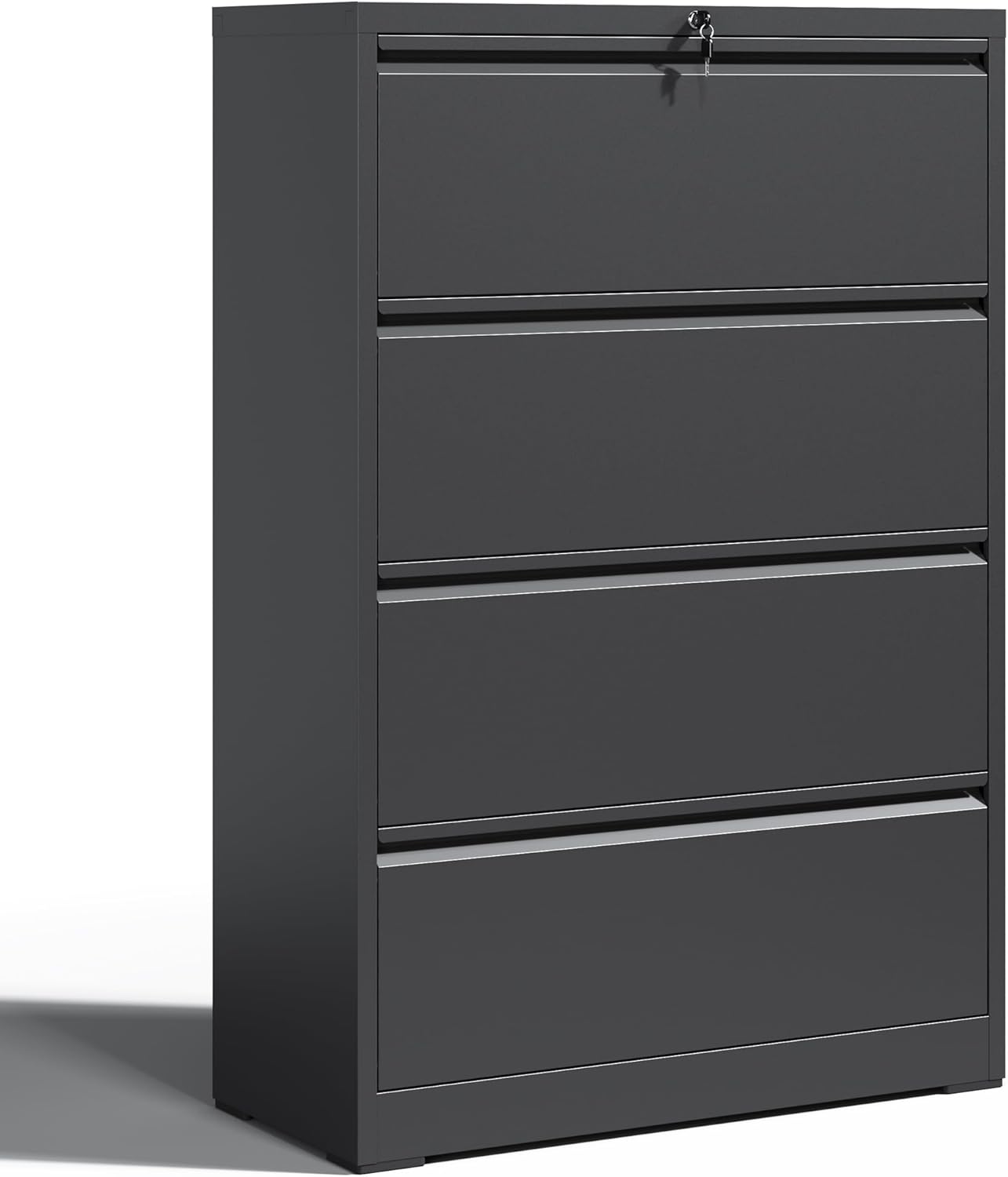 4 Drawer Lateral File Cabinet with Lock Heavy Duty Large Metal Filing Cabinet Home Office Cabinets Wide Steel Cabinets for Legal/Letter Size,Assembly Required