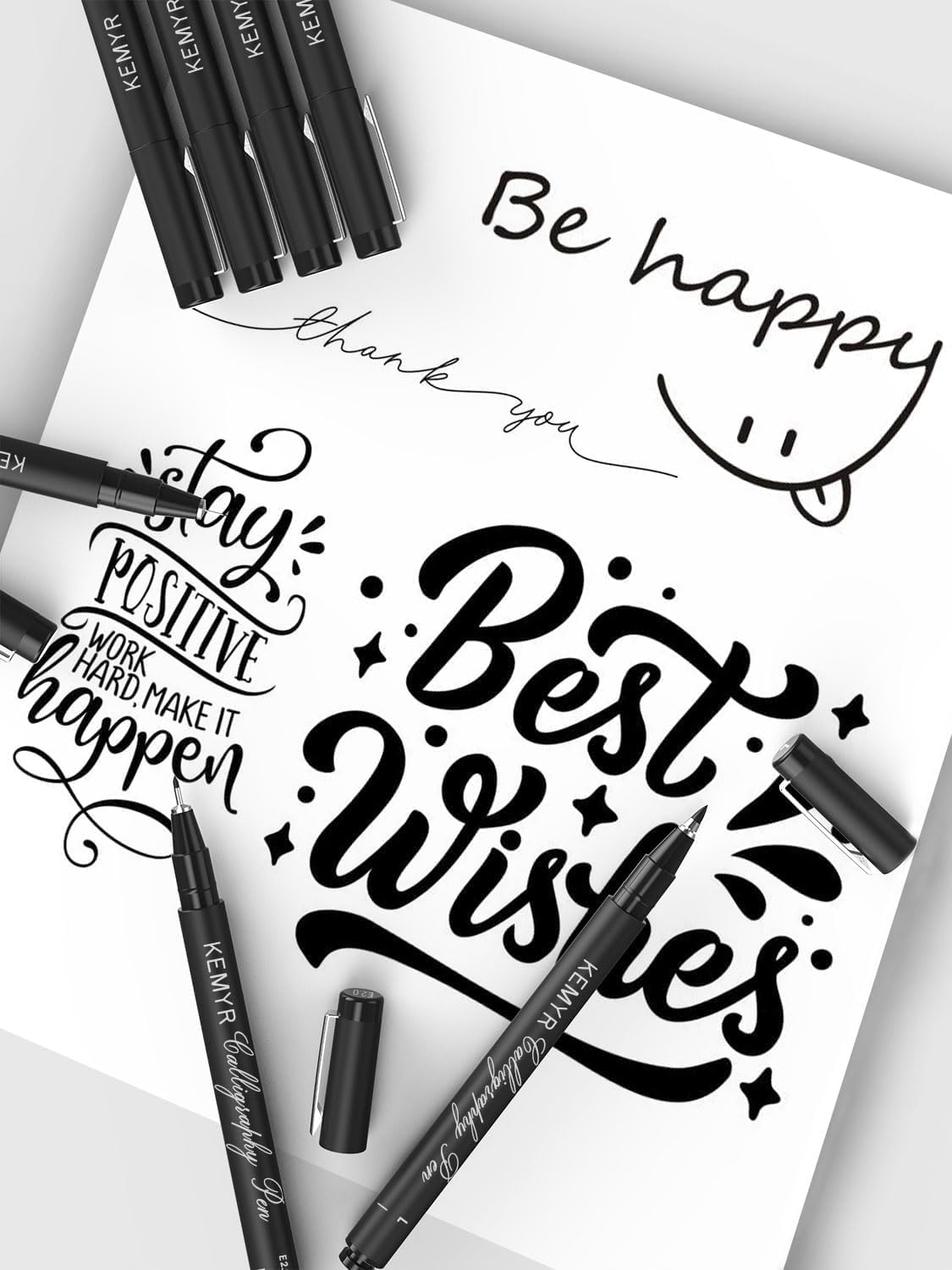 4 Micro Fine liner Drawing Art Pens Calligraphy Pens: 0.7mm Size Black Art supplies Waterproof Archival Black Ink Markers For Artists,Use for Professional Watercolor,Sketching