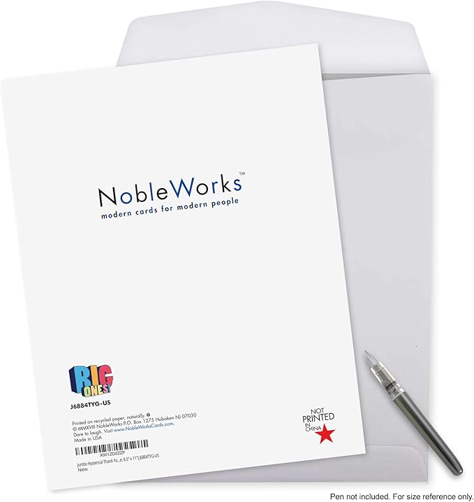 NobleWorks - Coach Thank You Greeting Card with Envelope Group, Coworker, Gang (Big 8.5 x 11 Inch) Big Thanks From The TeamJ6884TYG-US