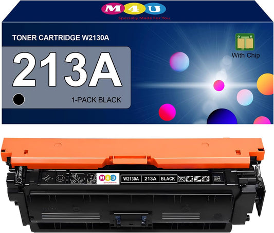 213A Black Toner Cartridge W2130A(with Chip) Compatible with 213A Toner Cartridges for Enterprise 5700dn 6700dn 6701dn, MFP 5800 6800, Flow MFP 5800 6800(1Pack, Black)