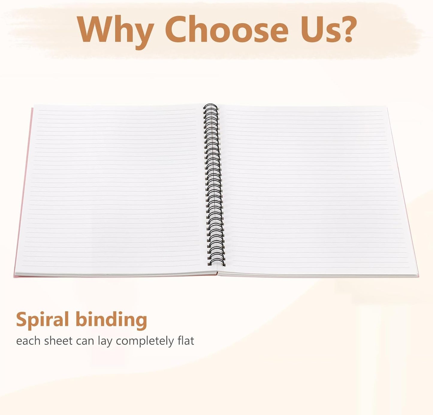 Fuutreo 12 Pcs Spiral Notebook for Work A5 8.3 x 5.7 Inch College Ruled Spiral Journal Notebook Kraft Cover Ruled Paper, 12 Color, 60 Sheets, 120 Pages for Office School(Vintage Color)