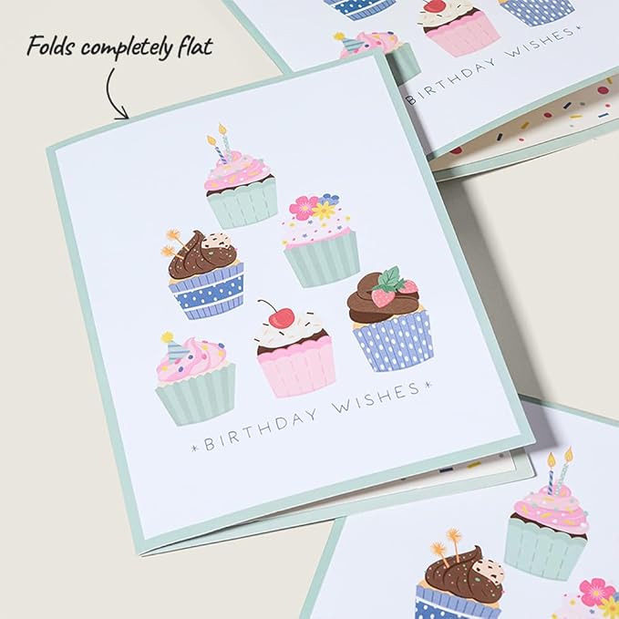 Lovepop Plushpop Soft Animal Pop-Up Card for Her and Him - 3D Birthday Greeting Card for Boys, Girls, Men, Women - Cupcake Cat - 6" x 8" Card