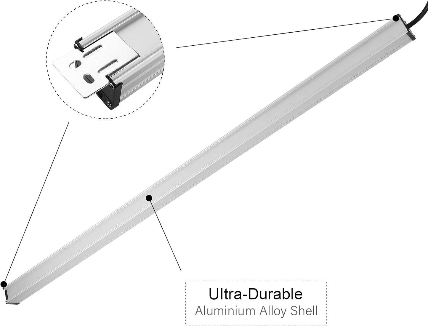 16 Outlet Plugs Heavy Duty Metal Power Strip, Aluminum Workshop Socket with 10 FT Long Cord and Power Switch. 15A, 125V, 1875W Silver