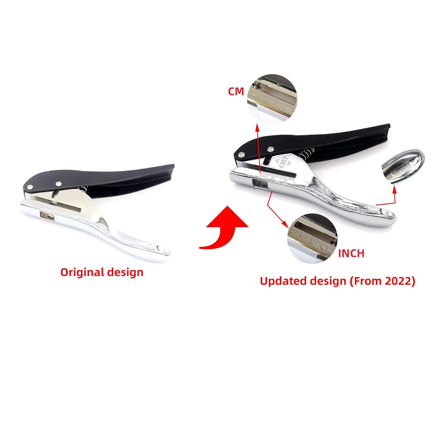 Metal Silver Hand-held 5/16 inch 8mm Round Heavy Duty Single Circle Hole Punch for ID Cards PVC Cards Badge Photos