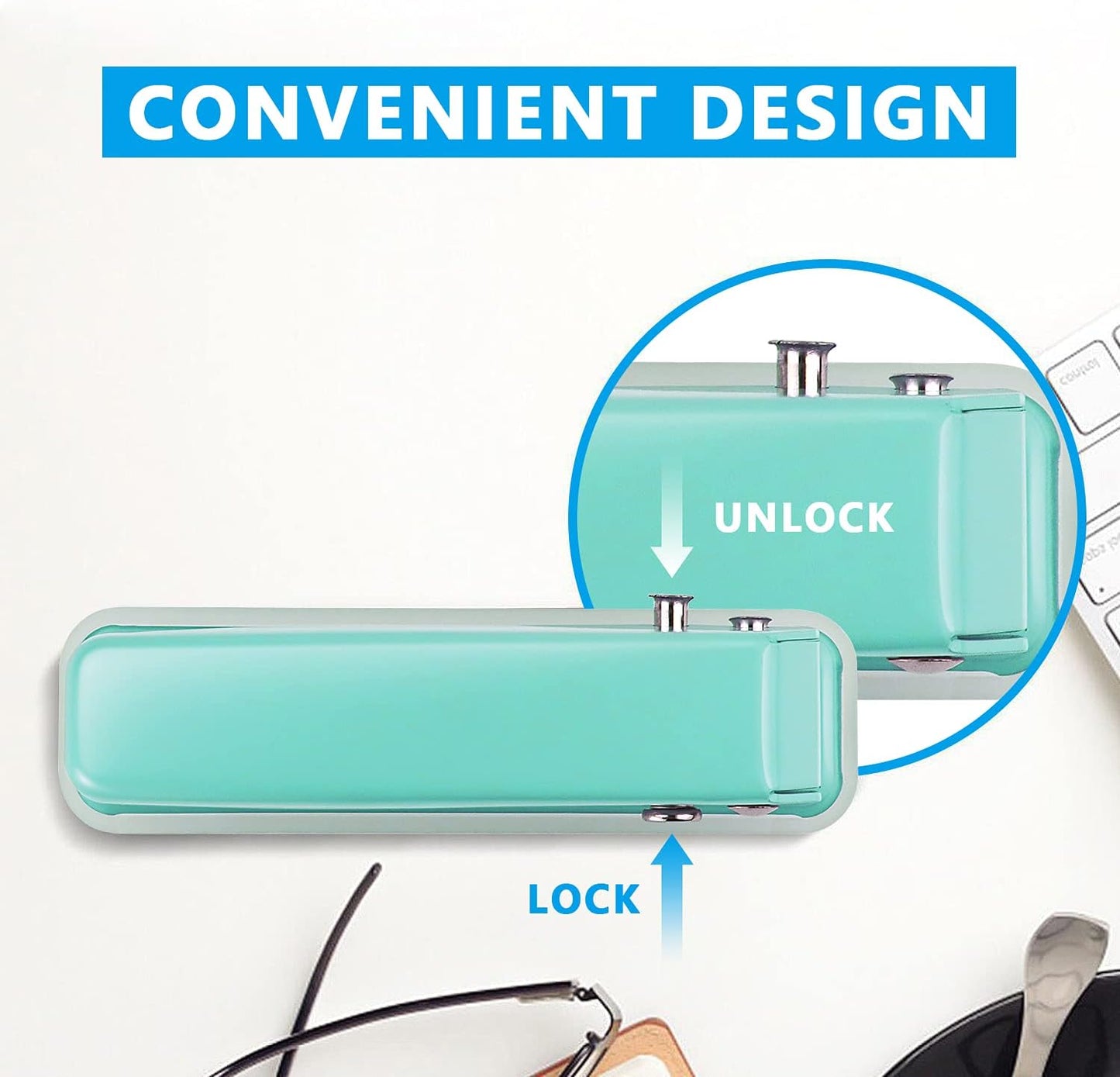 Single Hole Puncher Handheld 1/4 Inches Hole Punch, 20 Sheet Paper Punch Capacity Metal Hole Puncher with Skid-Resistant Base for Paper, Chipboard, Art Project, Green