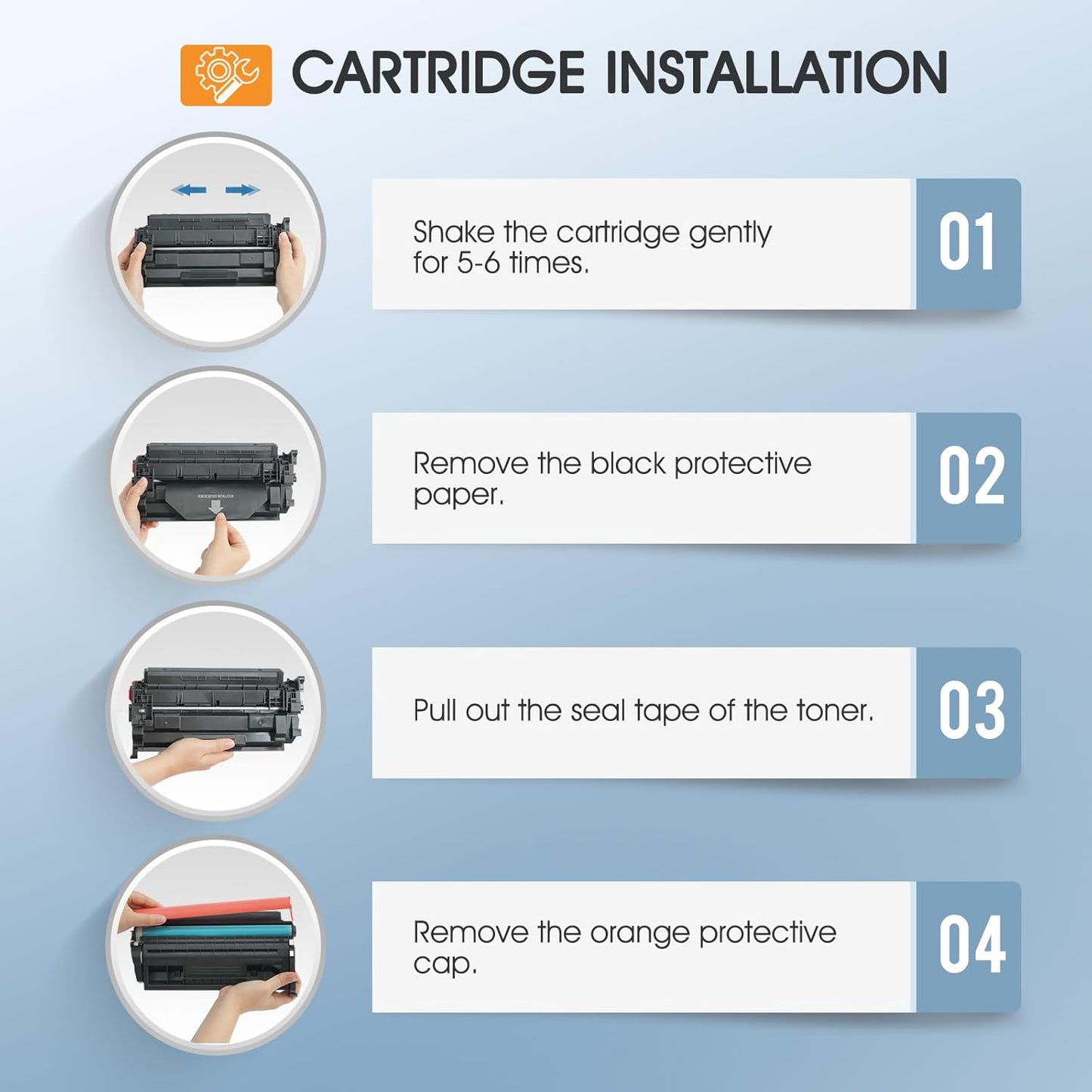 58X 58A CF258X Toner Cartridge Black Compatible Replacement for HP 58X CF258X 58A CF258A Toner Cartridge for HP Laserjet Pro M404n M404dn MFP M428fdw M428fdn M428dw Printer Ink High Yield 4 Pack