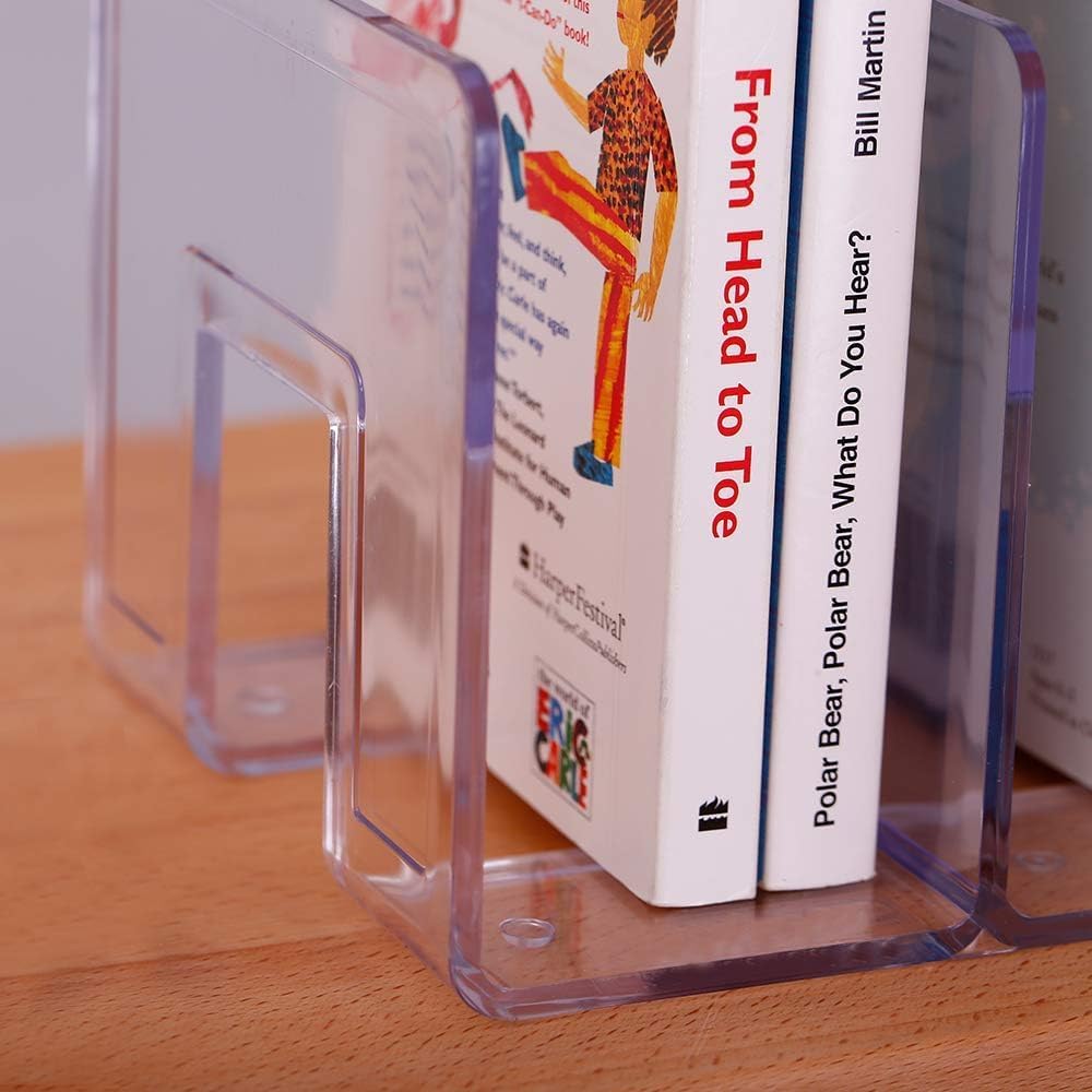 LUGUNU Clear Acrylic Purse Organizer - 4-Section Divider for Handbag Closet Storage - Durable Rack for Purses, Clutches More (Set of 4)