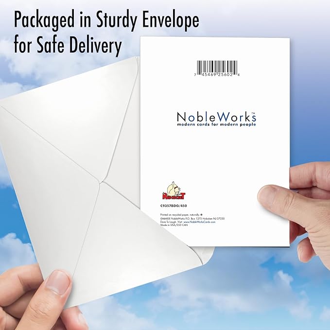 NobleWorks - Funny Happy Birthday Card with Envelope - Congrats Greeting Card, Birthday Fun - Salad for Dinner C9357BDG