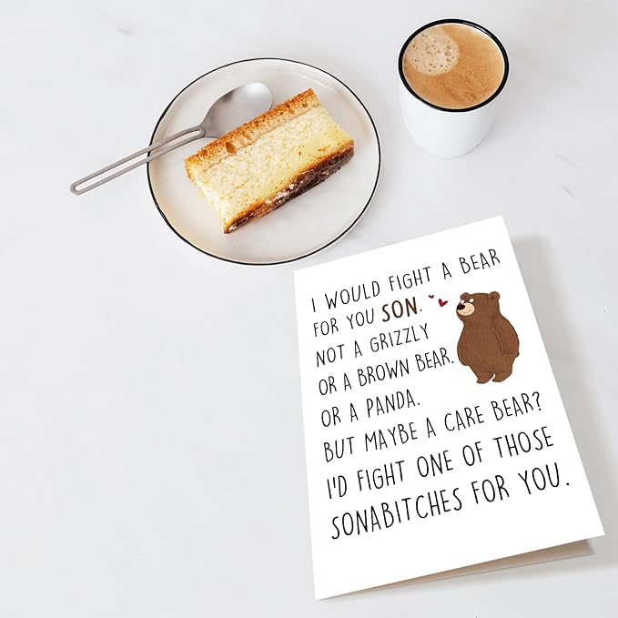 Chenive Funny Son Card - Hilarious Birthday Card for Adult Son