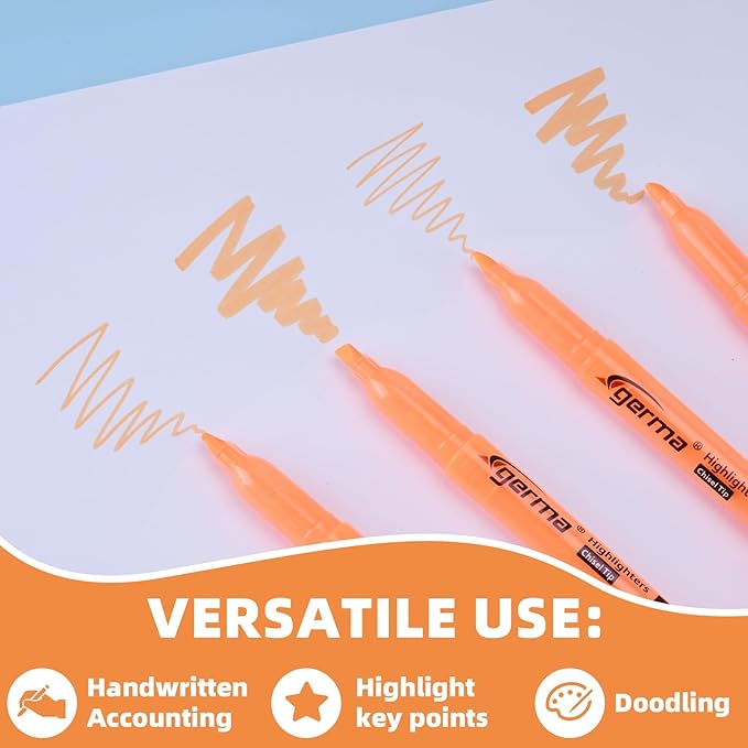 Orange Highlighters, 36 Pack, Chisel Tip Highlighter Pack, Quickly Drying, Perfect for Students Kids Adults, Office, School, Classroom Supplies