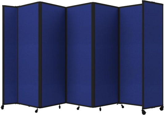 Versare Room Divider 360 Portable Wall Partition | Folding Panels | Large Freestanding Divider | Locking Wheels | Temporary Room Separator