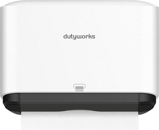 Paper Towel Dispenser Wall Mount, Multifold Paper Towel Holder Adhesive Hand Towel Dispenser for Bathroom Kitchen Commercial, White