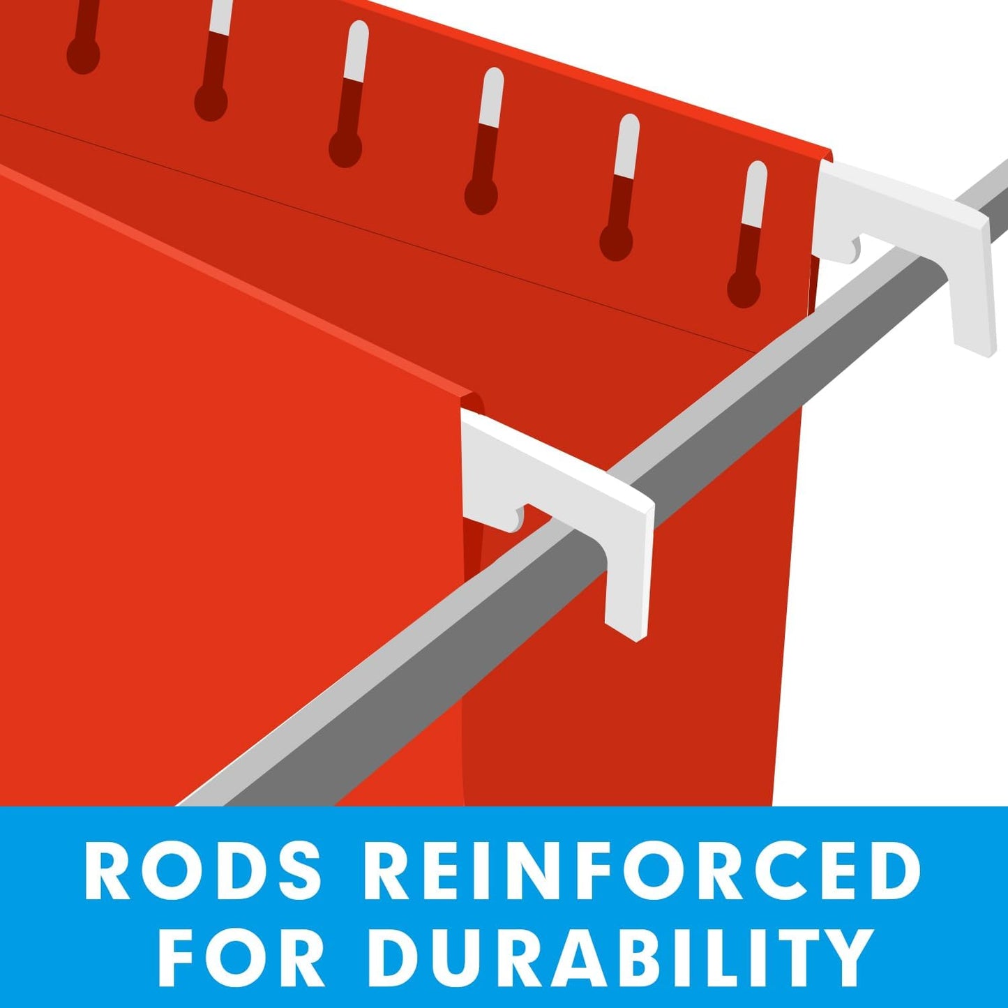 Hanging File Folders, RAZCC 30 Pack Reinforced Hanging Folders Letter Size, Designed for Bulky Files, Filing Cabinet, Adjustable Tabs, Assorted Colors